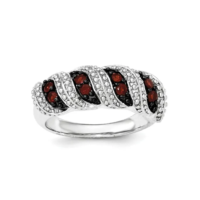 Rings Goldia Sterling Silver Garnet Ring