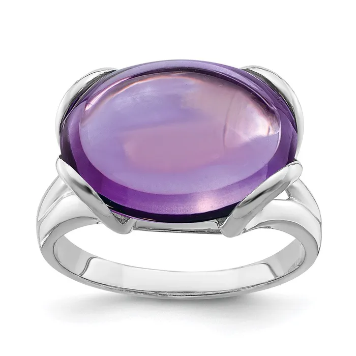 Rings Goldia Sterling Silver Rhodiumplated Amethyst Ring