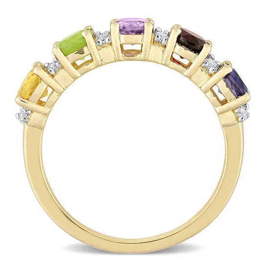 Rings JMS always Original Amour 1 25 CT TGW White Topaz Amethyst Iolite Garnet Citrine Peridot Semi Eternity Ring in Yellow Gold Plated Sterling Silver Rings JMS always Original Amour 1 25 CT TGW White Topaz Amethyst Iolite Garnet Citrine Peridot Semi Eternity Ring in Yellow Gold Plated Sterling Silver