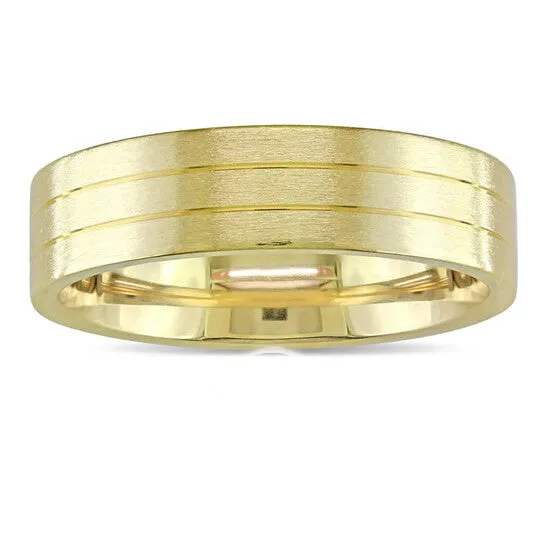 Rings JMS always Original Amour 14k Yellow Gold Mens Wedding Band 6mm Rings JMS always Original Amour 14k Yellow Gold Mens Wedding Band 6mm