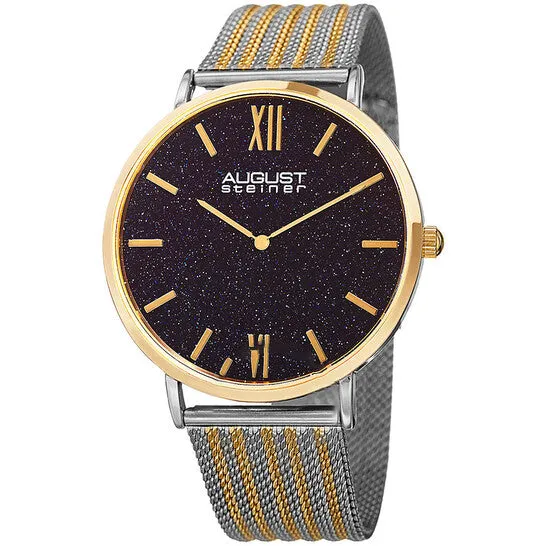 Rings JMS always Original August Steiner Blue Sandstone Dial Twotone Mens Watch AS8218TTG Rings JMS always Original August Steiner Blue Sandstone Dial Twotone Mens Watch AS8218TTG