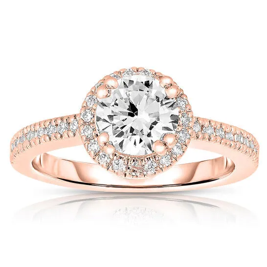 Rings JMS always Original Megan Walford Cubic Zirconia Roseplated Sterling Silver Roundcut Cubic Zirconia Ring Rings JMS always Original Megan Walford Cubic Zirconia Roseplated Sterling Silver Roundcut Cubic Zirconia Ring
