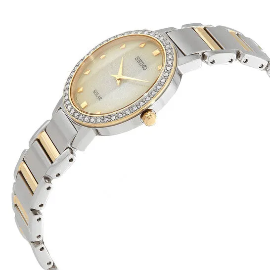 Rings JMS always Original Seiko Quartz Crystal Ivory Dial TwoTone Ladies Watch SUP448P1 Rings JMS always Original Seiko Quartz Crystal Ivory Dial TwoTone Ladies Watch SUP448P1