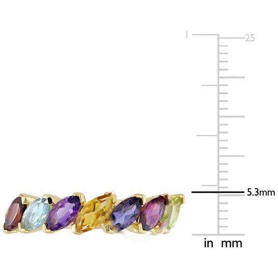 Rings Original Amour 1 45 CT TGW MultiGemstone Marquise Ring in Yellow Plated Sterling Silver JMS always Rings Original Amour 1 45 CT TGW MultiGemstone Marquise Ring in Yellow Plated Sterling Silver JMS always