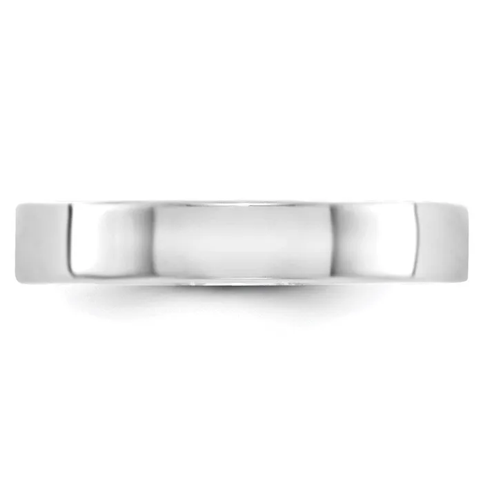 Rings Solid 14K White Gold 4mm Light Weight Flat MensWomens Wedding Band Ring Size 65 Goldia Rings Solid 14K White Gold 4mm Light Weight Flat MensWomens Wedding Band Ring Size 65 Goldia