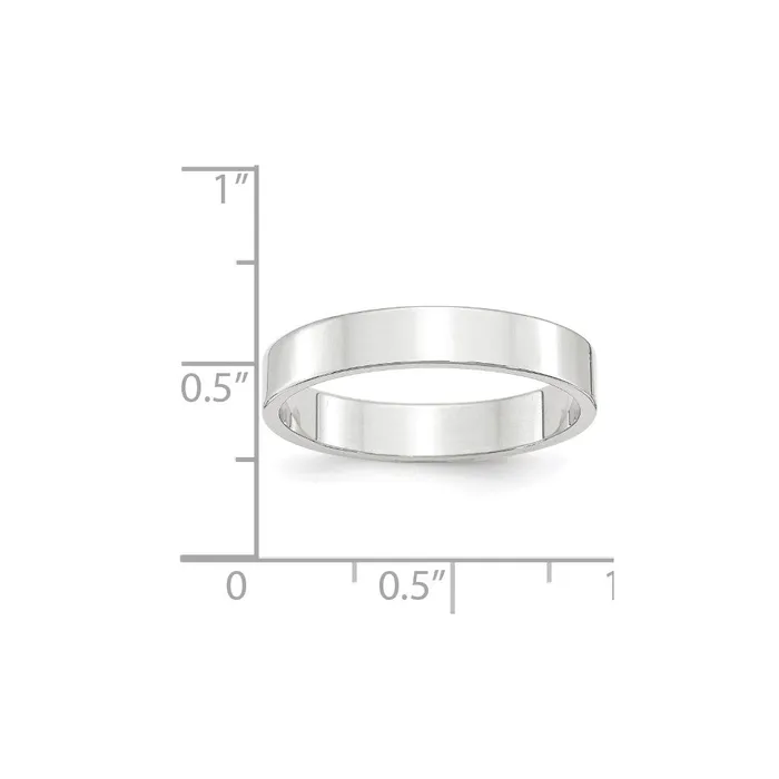 Rings Solid 14K White Gold 4mm Light Weight Flat MensWomens Wedding Band Ring Size 65 Goldia Rings Solid 14K White Gold 4mm Light Weight Flat MensWomens Wedding Band Ring Size 65 Goldia