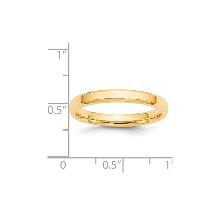 Rings Solid 18K Yellow Gold 3mm Bevel Edge Comfort Fit MensWomens Wedding Band Ring Size 125 Goldia Rings Solid 18K Yellow Gold 3mm Bevel Edge Comfort Fit MensWomens Wedding Band Ring Size 125 Goldia