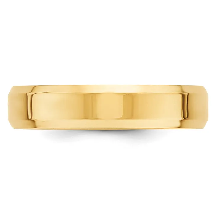 Rings Solid 18K Yellow Gold 5mm Bevel Edge Comfort Fit MensWomens Wedding Band Ring Size 13 Goldia Rings Solid 18K Yellow Gold 5mm Bevel Edge Comfort Fit MensWomens Wedding Band Ring Size 13 Goldia