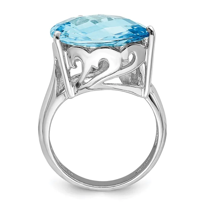 Rings Sterling Silver Rhodium Sky Blue Topaz u0026 Diamond Ring Goldia