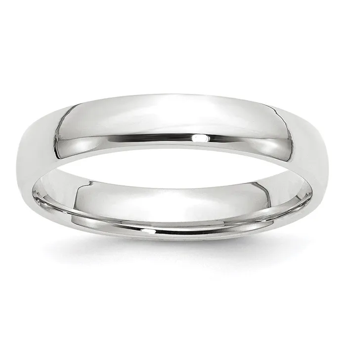 Solid 10K White Gold 4mm Light Weight Comfort Fit MensWomens Wedding Band Ring Size 4 Goldia Rings Solid 10K White Gold 4mm Light Weight Comfort Fit MensWomens Wedding Band Ring Size 4 Goldia Rings