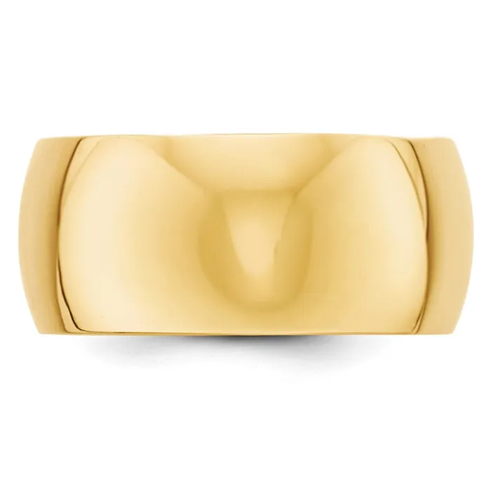 Solid 10K Yellow Gold 10mm Half Round MensWomens Wedding Band Ring Size 135 Goldia Rings Solid 10K Yellow Gold 10mm Half Round MensWomens Wedding Band Ring Size 135 Goldia Rings