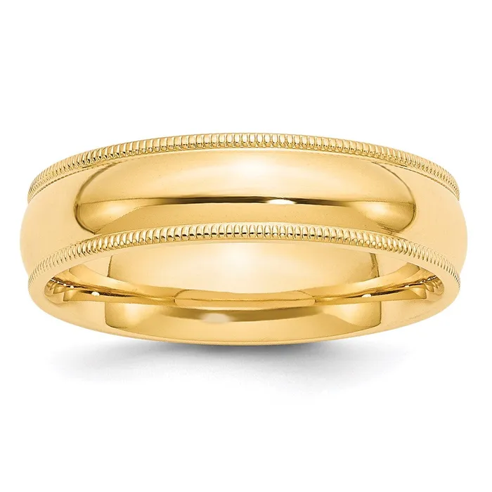 Solid 10K Yellow Gold 6mm Milgrain Comfort Wedding MensWomens Wedding Band Ring Size 11 Goldia Rings Solid 10K Yellow Gold 6mm Milgrain Comfort Wedding MensWomens Wedding Band Ring Size 11 Goldia Rings
