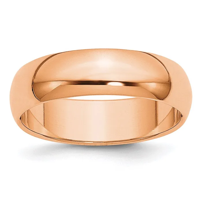 Solid 10K Yellow Gold Rose Gold 6mm HalfRound Wedding MensWomens Wedding Band Ring Size 5 Goldia Rings Solid 10K Yellow Gold Rose Gold 6mm HalfRound Wedding MensWomens Wedding Band Ring Size 5 Goldia Rings