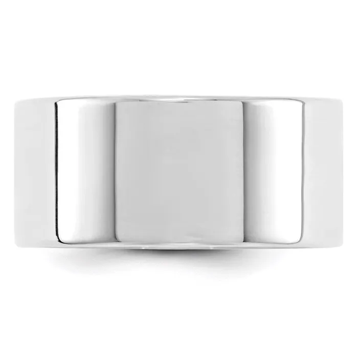 Solid 14K White Gold 10mm Light Weight Flat MensWomens Wedding Band Ring Size 75 Goldia Rings Solid 14K White Gold 10mm Light Weight Flat MensWomens Wedding Band Ring Size 75 Goldia Rings