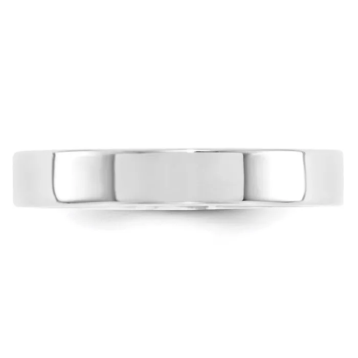 Solid 14K White Gold 4mm Standard Flat Comfort Fit MensWomens Wedding Band Ring Size 9 Goldia Rings Solid 14K White Gold 4mm Standard Flat Comfort Fit MensWomens Wedding Band Ring Size 9 Goldia Rings