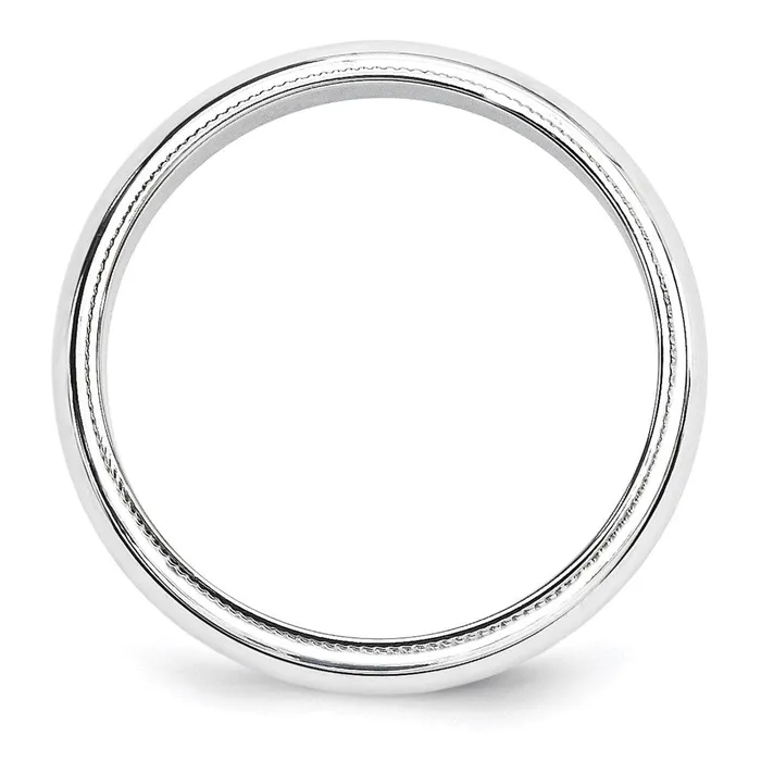 Solid 14K White Gold 5mm Milgrain Half Round MensWomens Wedding Band Ring Size 13 Goldia Rings Solid 14K White Gold 5mm Milgrain Half Round MensWomens Wedding Band Ring Size 13 Goldia Rings