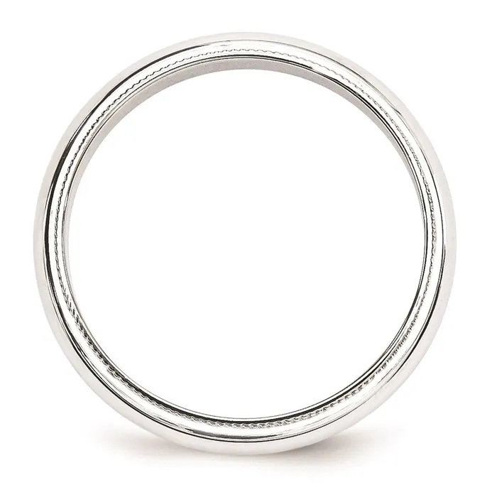 Solid 14K White Gold 5mm Milgrain Half Round MensWomens Wedding Band Ring Size 13 Goldia Rings Solid 14K White Gold 5mm Milgrain Half Round MensWomens Wedding Band Ring Size 13 Goldia Rings
