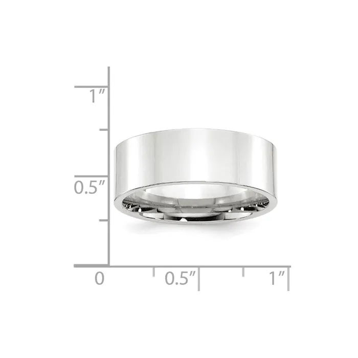 Solid 14K White Gold 8mm Standard Flat Comfort Fit MensWomens Wedding Band Ring Size 12 Goldia Rings Solid 14K White Gold 8mm Standard Flat Comfort Fit MensWomens Wedding Band Ring Size 12 Goldia Rings