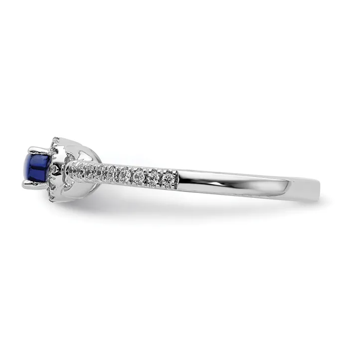 Solid 14k White Gold Fancy Simulated CZ Band Goldia Rings