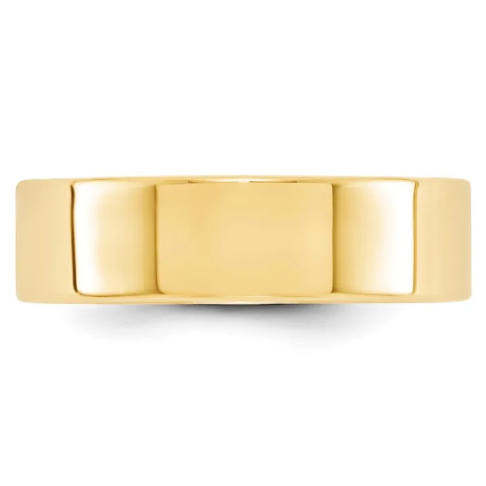 Solid 14K Yellow Gold 6mm Light Weight Flat MensWomens Wedding Band Ring Size 65 Goldia Rings Solid 14K Yellow Gold 6mm Light Weight Flat MensWomens Wedding Band Ring Size 65 Goldia Rings
