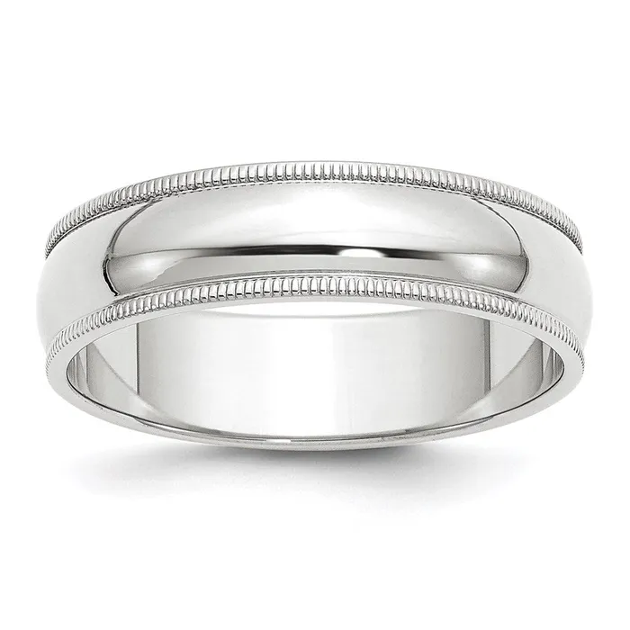 Solid 14K Yellow Gold White Gold 6mm Milgrain MensWomens Wedding Band Ring Size 75 Goldia Rings Solid 14K Yellow Gold White Gold 6mm Milgrain MensWomens Wedding Band Ring Size 75 Goldia Rings