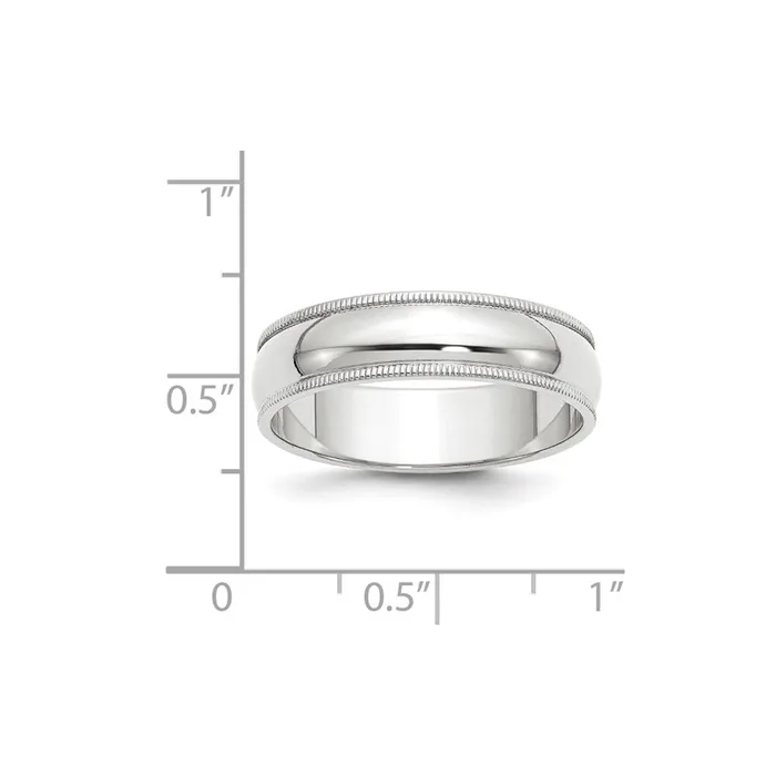 Solid 14K Yellow Gold White Gold 6mm Milgrain MensWomens Wedding Band Ring Size 75 Goldia Rings Solid 14K Yellow Gold White Gold 6mm Milgrain MensWomens Wedding Band Ring Size 75 Goldia Rings