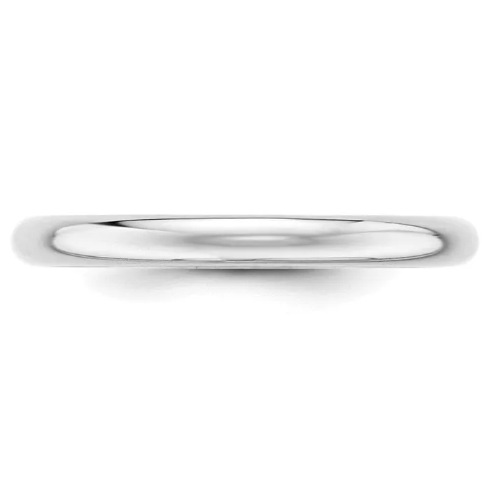 Solid 18K White Gold 25mm Half Round MensWomens Wedding Band Ring Size 11 Goldia Rings Solid 18K White Gold 25mm Half Round MensWomens Wedding Band Ring Size 11 Goldia Rings