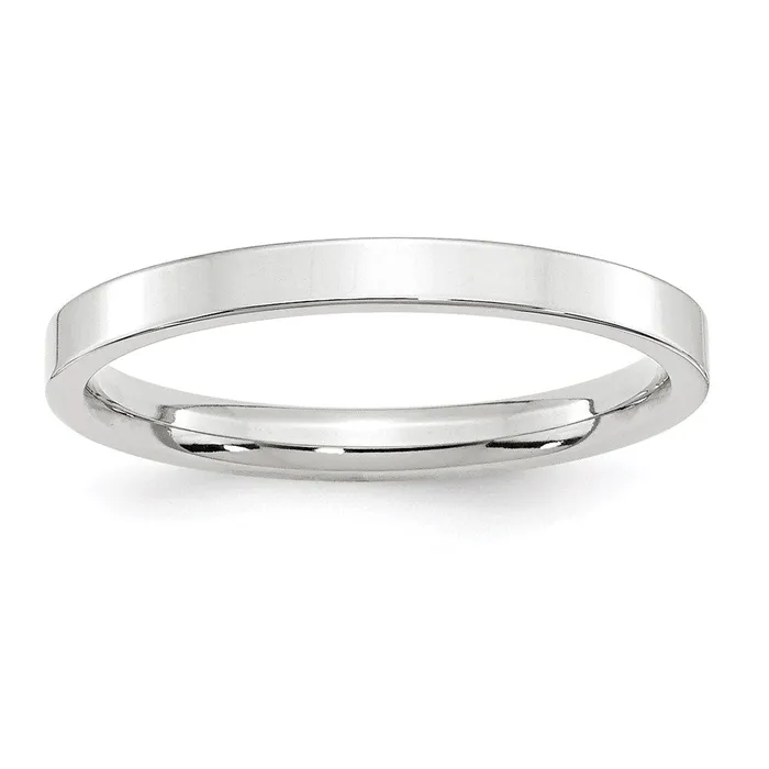 Solid 18K White Gold 25mm Standard Flat Comfort Fit MensWomens Wedding Band Ring Size 45 Goldia Rings Solid 18K White Gold 25mm Standard Flat Comfort Fit MensWomens Wedding Band Ring Size 45 Goldia Rings