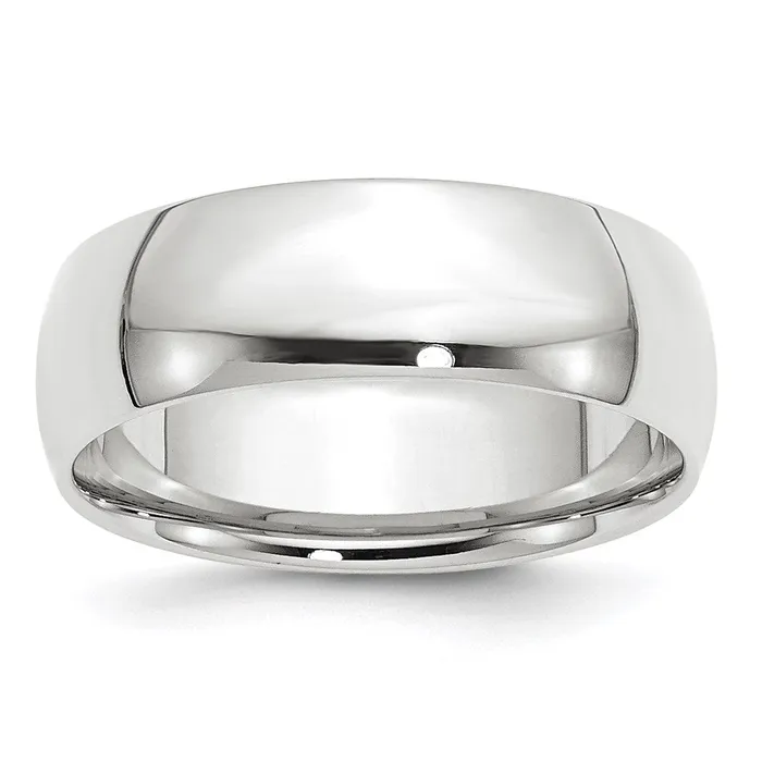 Solid 18K White Gold 7mm Light Weight Comfort Fit MensWomens Wedding Band Ring Size 10 Goldia Rings Solid 18K White Gold 7mm Light Weight Comfort Fit MensWomens Wedding Band Ring Size 10 Goldia Rings