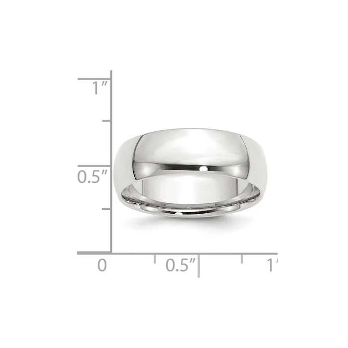 Solid 18K White Gold 7mm Light Weight Comfort Fit MensWomens Wedding Band Ring Size 10 Goldia Rings Solid 18K White Gold 7mm Light Weight Comfort Fit MensWomens Wedding Band Ring Size 10 Goldia Rings