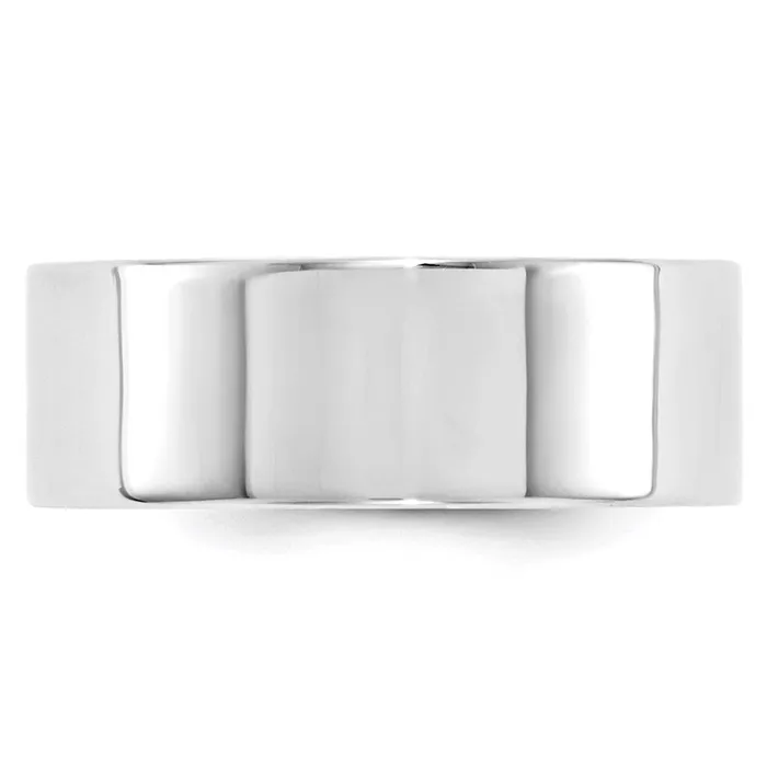 Solid 18K White Gold 8mm Standard Flat Comfort Fit MensWomens Wedding Band Ring Size 10 Goldia Rings Solid 18K White Gold 8mm Standard Flat Comfort Fit MensWomens Wedding Band Ring Size 10 Goldia Rings
