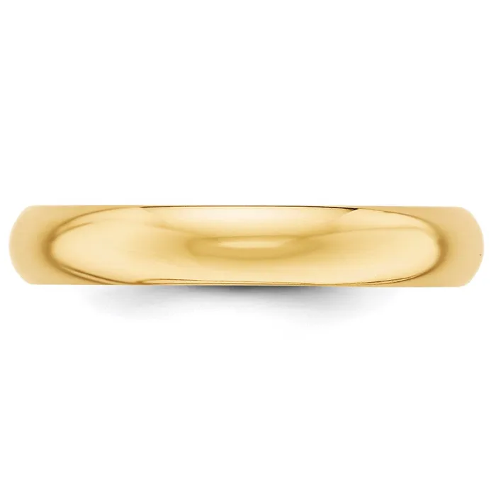 Solid 18K Yellow Gold 4mm Half Round MensWomens Wedding Band Ring Size 13 Goldia Rings Solid 18K Yellow Gold 4mm Half Round MensWomens Wedding Band Ring Size 13 Goldia Rings