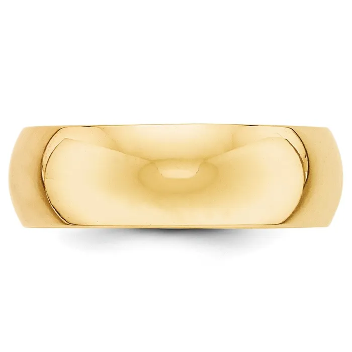 Solid 18K Yellow Gold 7mm Half Round MensWomens Wedding Band Ring Size 135 Goldia Rings Solid 18K Yellow Gold 7mm Half Round MensWomens Wedding Band Ring Size 135 Goldia Rings