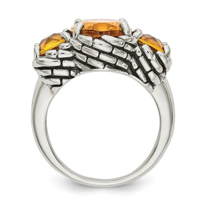 Sterling Silver Citrine Ring Goldia Rings