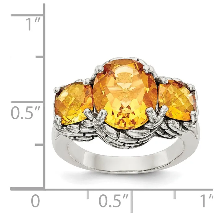 Sterling Silver Citrine Ring Goldia Rings