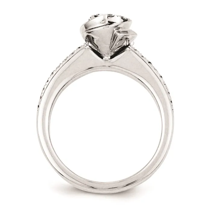 Sterling Silver Diamond Engagement Ring Goldia Rings