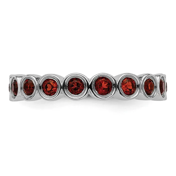 Sterling Silver Stackable Expressions Garnet Ring Goldia Rings