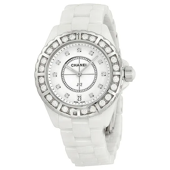 Watches JMS always Original Chanel J12 Diamond Bezel White Ceramic Unisex Watch H2430 Watches JMS always Original Chanel J12 Diamond Bezel White Ceramic Unisex Watch H2430