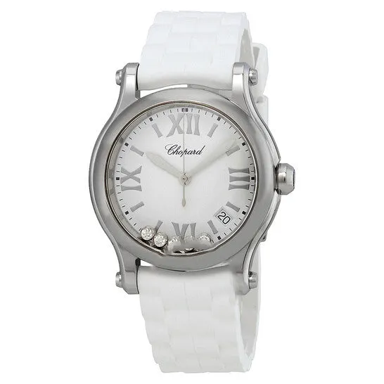 Watches JMS always Original Chopard Happy Sport Diamond White Matte Dial Ladies Watch 2785823001 Watches JMS always Original Chopard Happy Sport Diamond White Matte Dial Ladies Watch 2785823001