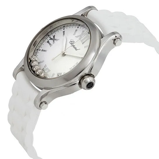 Watches JMS always Original Chopard Happy Sport Diamond White Matte Dial Ladies Watch 2785823001 Watches JMS always Original Chopard Happy Sport Diamond White Matte Dial Ladies Watch 2785823001