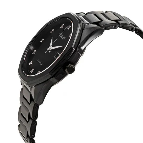 Watches JMS always Original Citizen EcoDrive Octagon Diamond Black Dial Watch BM749559G Watches JMS always Original Citizen EcoDrive Octagon Diamond Black Dial Watch BM749559G