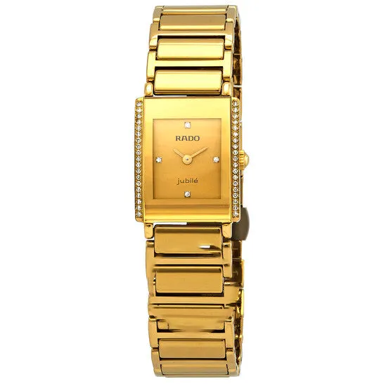 Watches JMS always Original Rado Integral Jubile Quartz Diamond Gold Dial Ladies Watch R20339742 Watches JMS always Original Rado Integral Jubile Quartz Diamond Gold Dial Ladies Watch R20339742