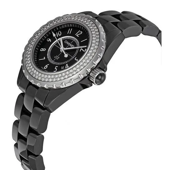 Watches Original Preowned Chanel J12 Diamonds Diamond Black Dial Ladies Watch H0949 JMS always Watches Original Preowned Chanel J12 Diamonds Diamond Black Dial Ladies Watch H0949 JMS always